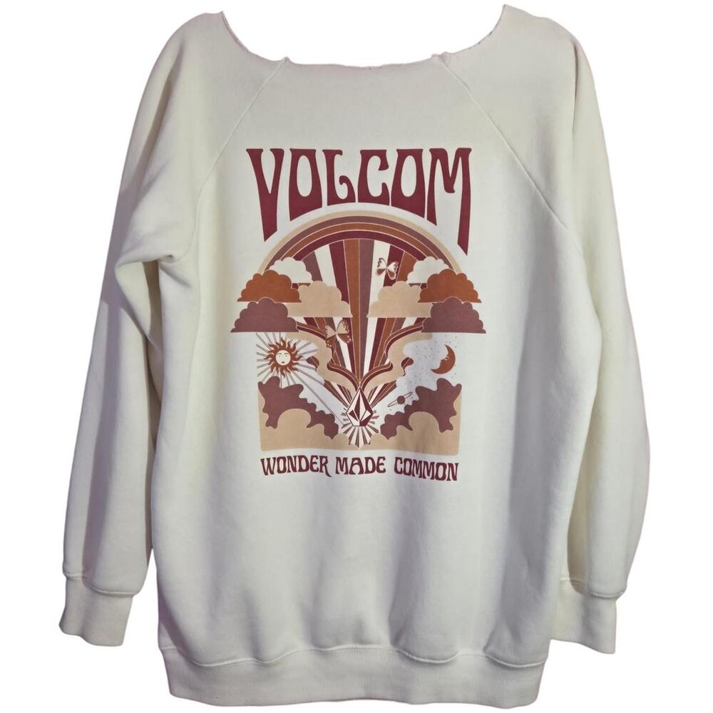 Volcom x Callum Rooney Wonder Made Common Graphic Sweatshirt Raw Cut Neck S